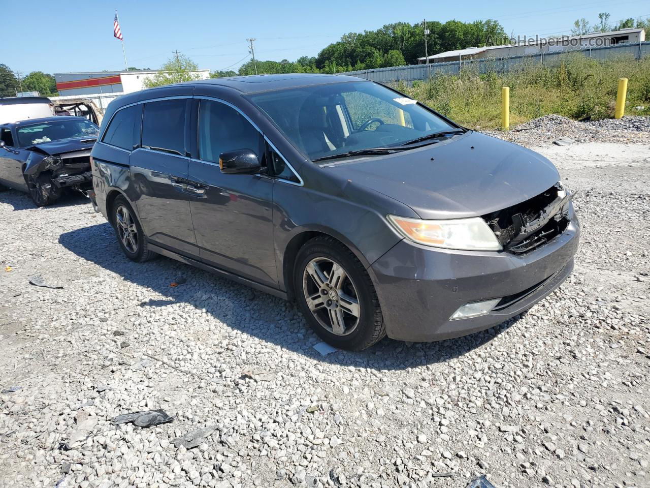 2013 Honda Odyssey Touring Gray vin: 5FNRL5H96DB013227