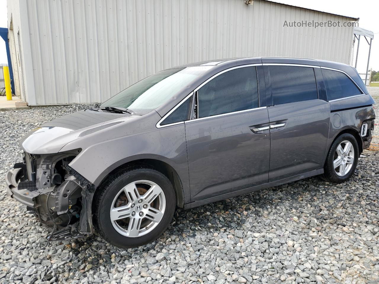 2013 Honda Odyssey Touring Gray vin: 5FNRL5H96DB046485