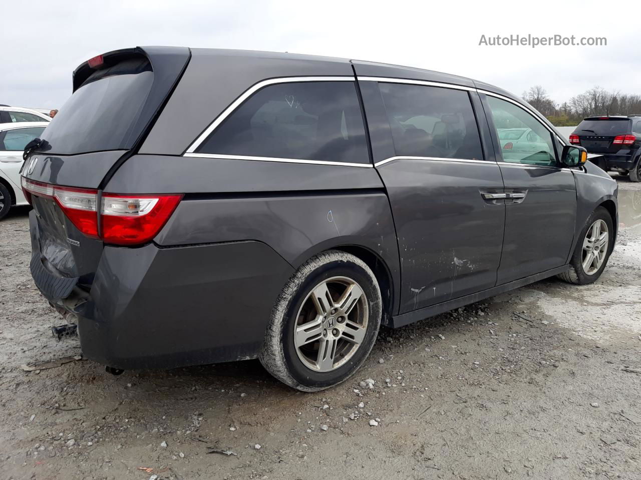 2013 Honda Odyssey Touring Gray vin: 5FNRL5H96DB055798