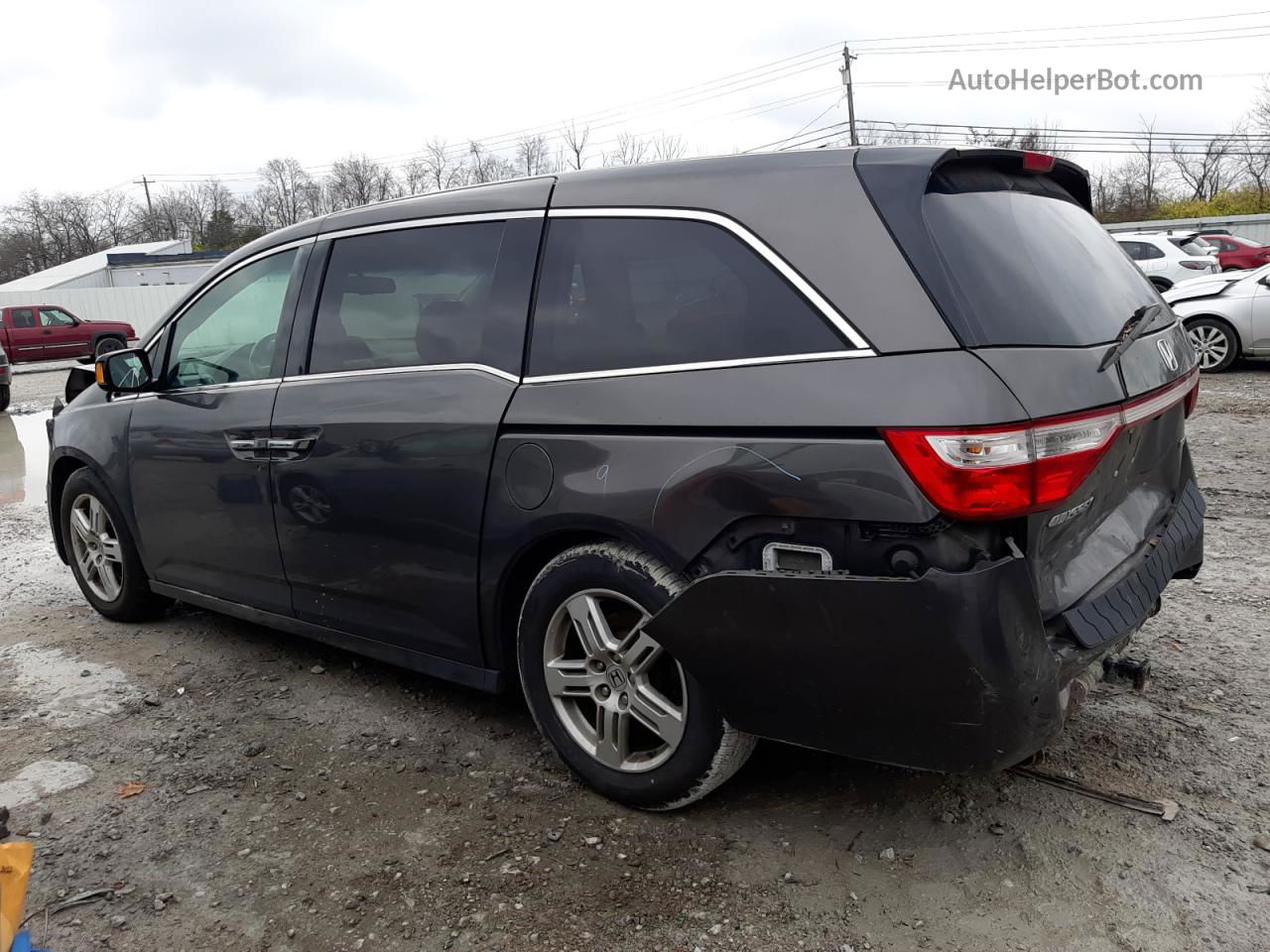 2013 Honda Odyssey Touring Gray vin: 5FNRL5H96DB055798