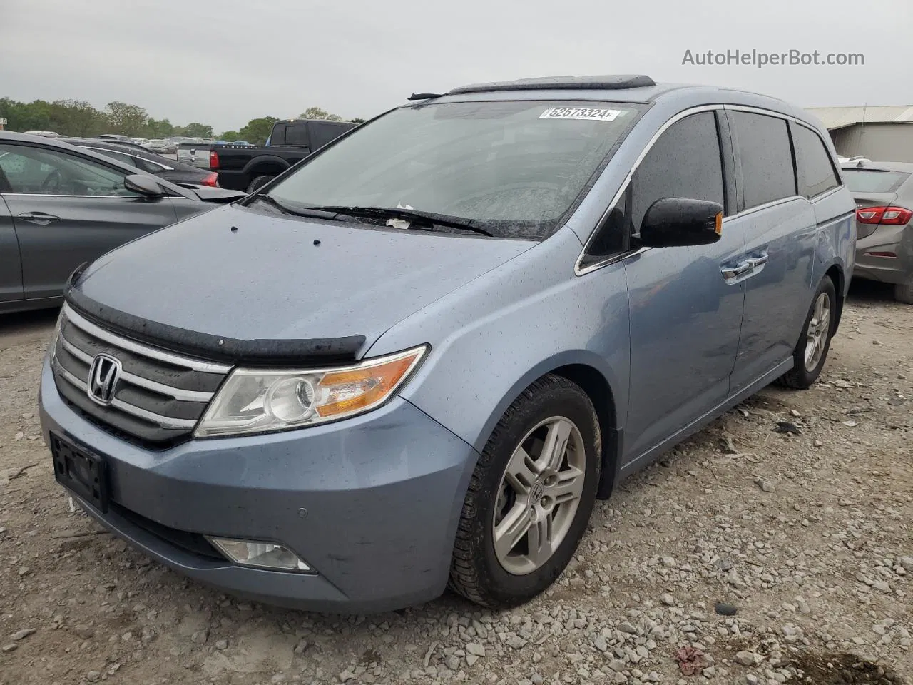 2013 Honda Odyssey Touring Blue vin: 5FNRL5H96DB068101