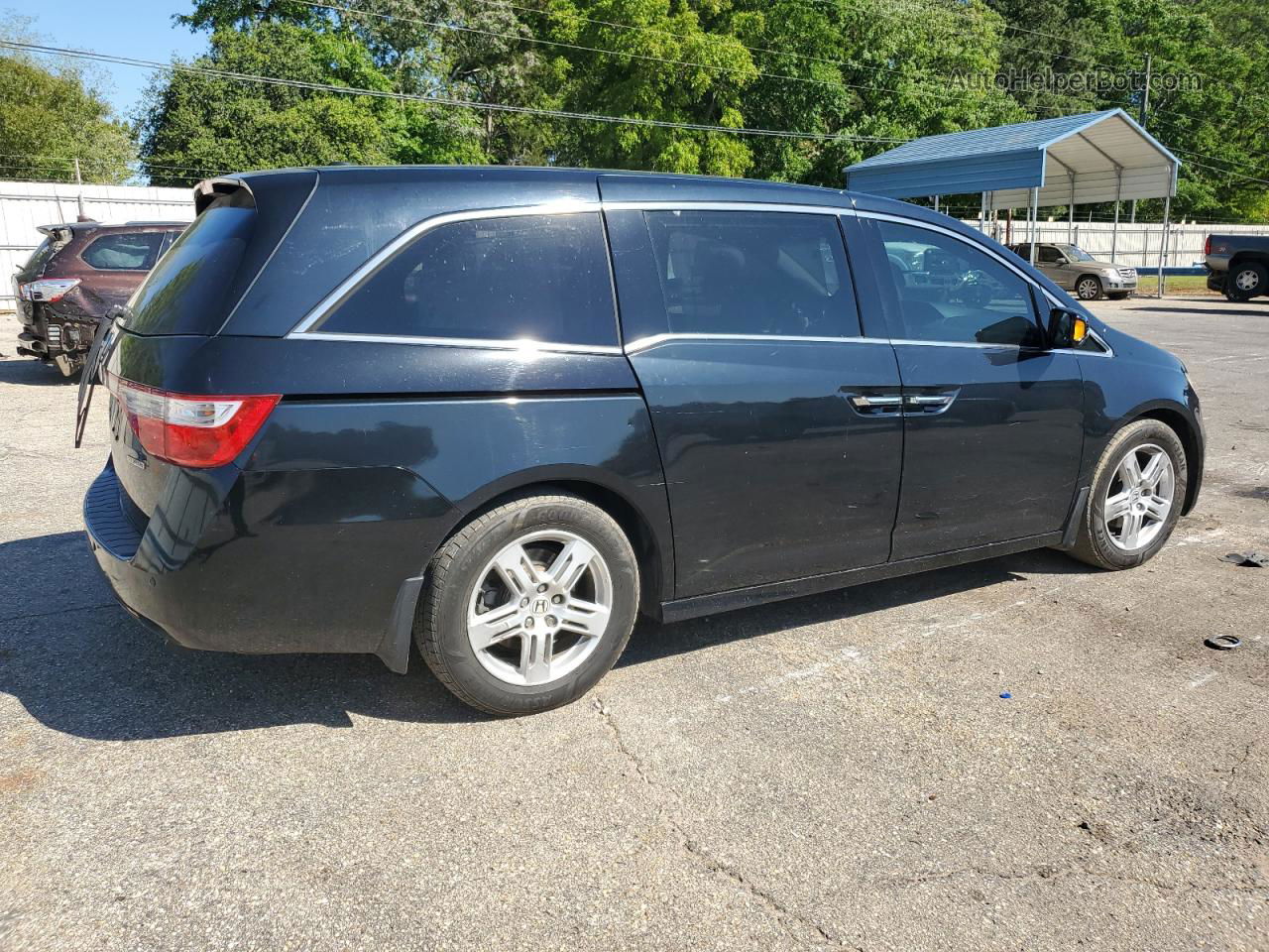 2013 Honda Odyssey Touring Black vin: 5FNRL5H97DB073694