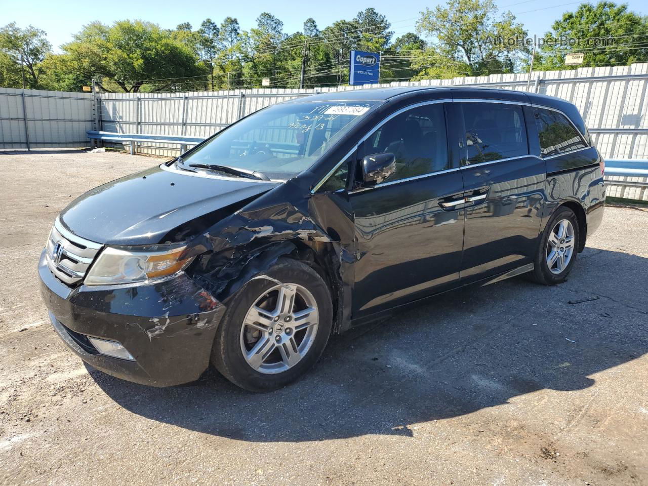 2013 Honda Odyssey Touring Black vin: 5FNRL5H97DB073694