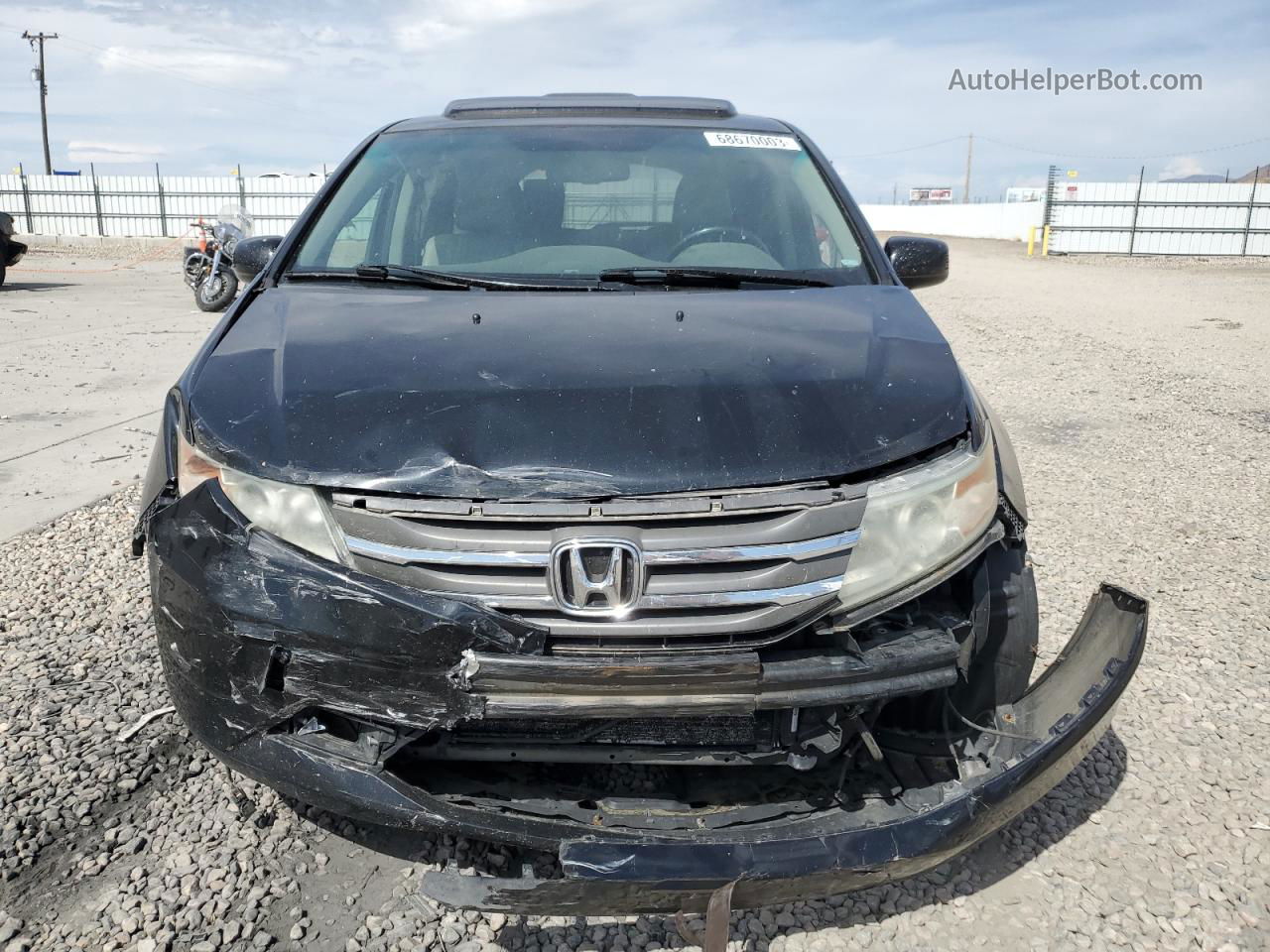 2013 Honda Odyssey Touring Black vin: 5FNRL5H98DB003203