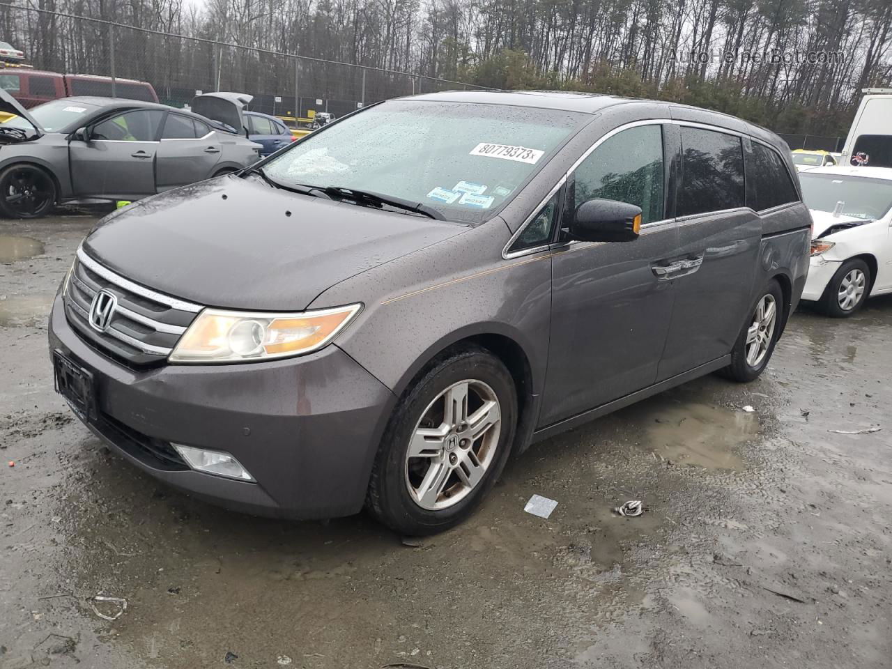 2013 Honda Odyssey Touring Gray vin: 5FNRL5H99DB007728