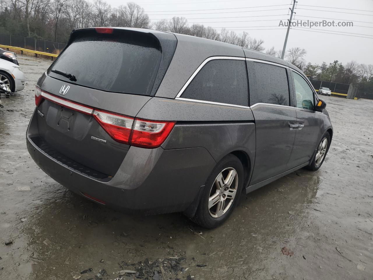 2013 Honda Odyssey Touring Gray vin: 5FNRL5H99DB007728