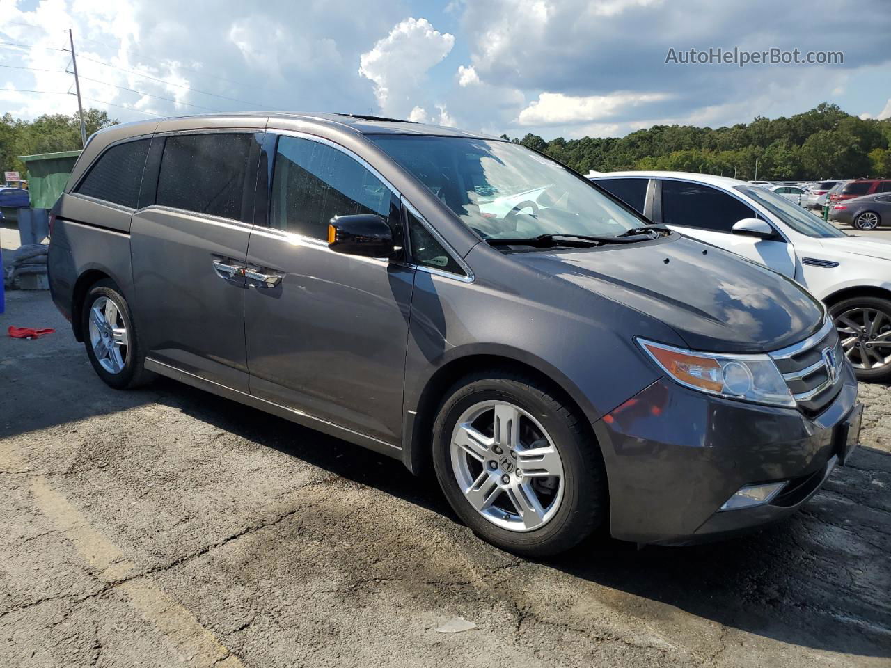 2013 Honda Odyssey Touring Gray vin: 5FNRL5H99DB013271