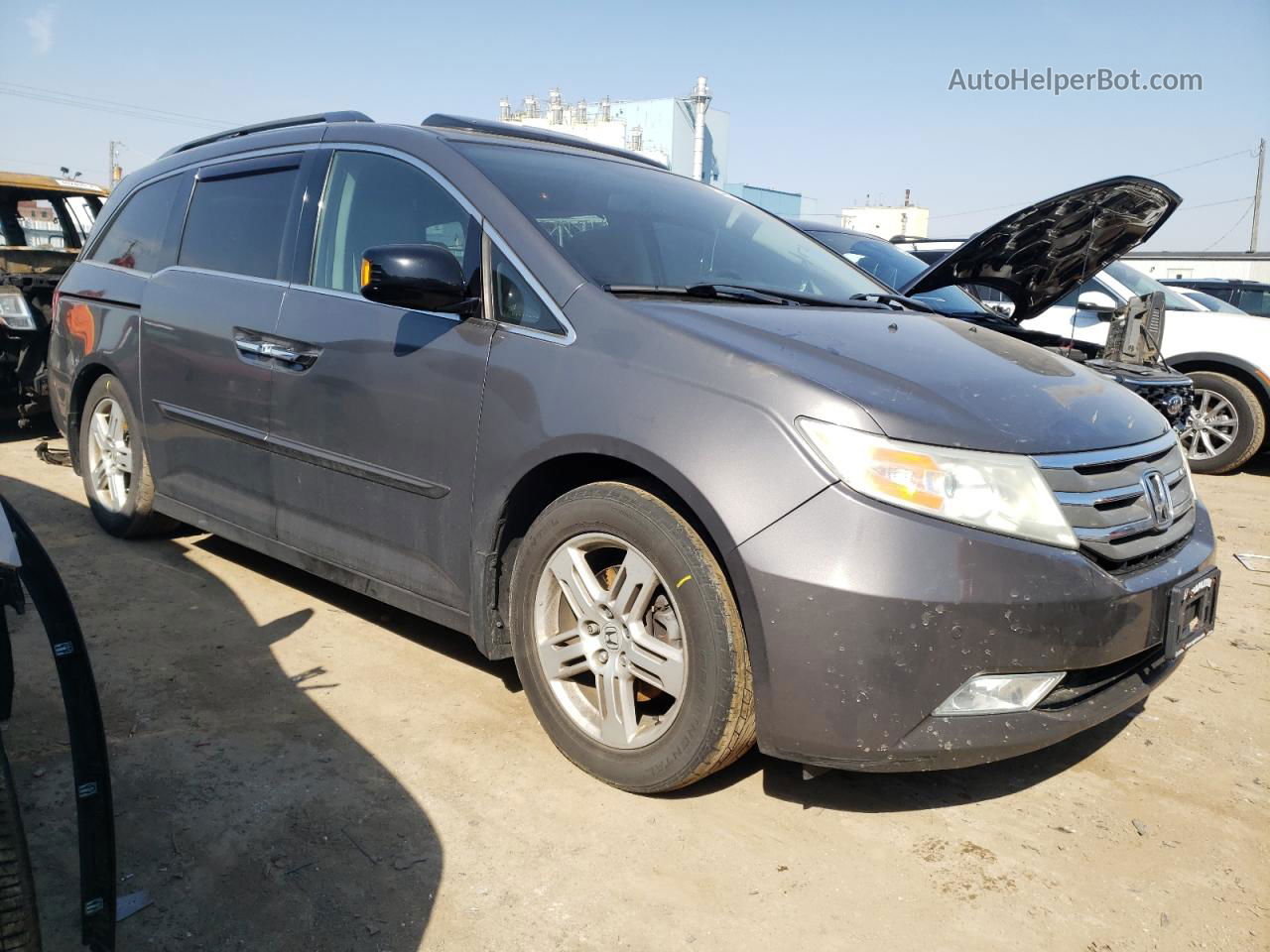 2013 Honda Odyssey Touring Gray vin: 5FNRL5H99DB071476