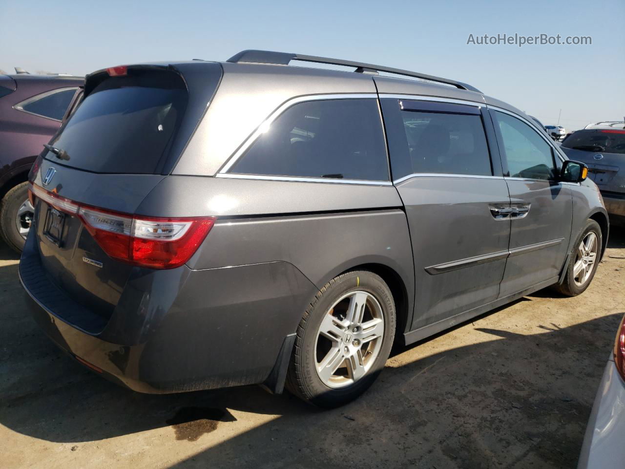 2013 Honda Odyssey Touring Gray vin: 5FNRL5H99DB071476