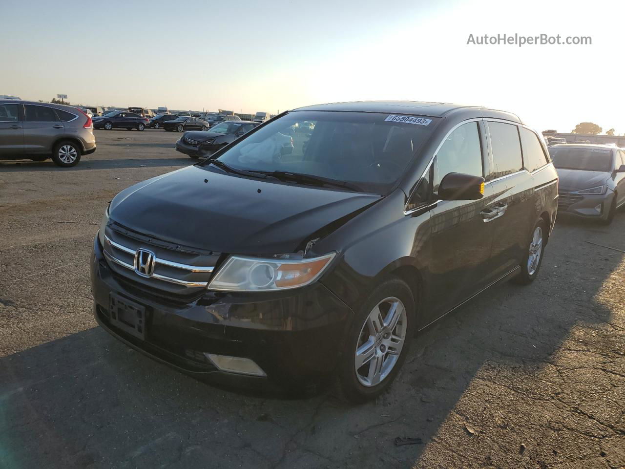 2013 Honda Odyssey Touring Black vin: 5FNRL5H9XDB037191