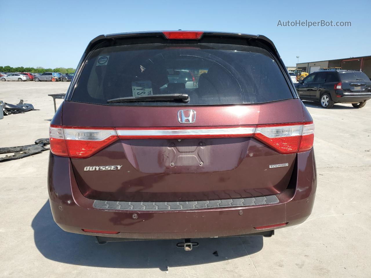 2013 Honda Odyssey Touring Burgundy vin: 5FNRL5H9XDB054749