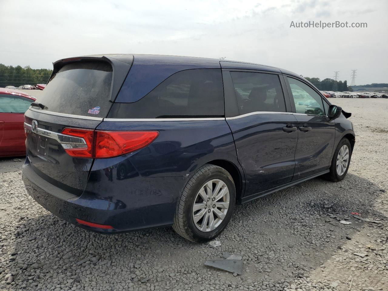 2019 Honda Odyssey Lx Blue vin: 5FNRL6H20KB112826