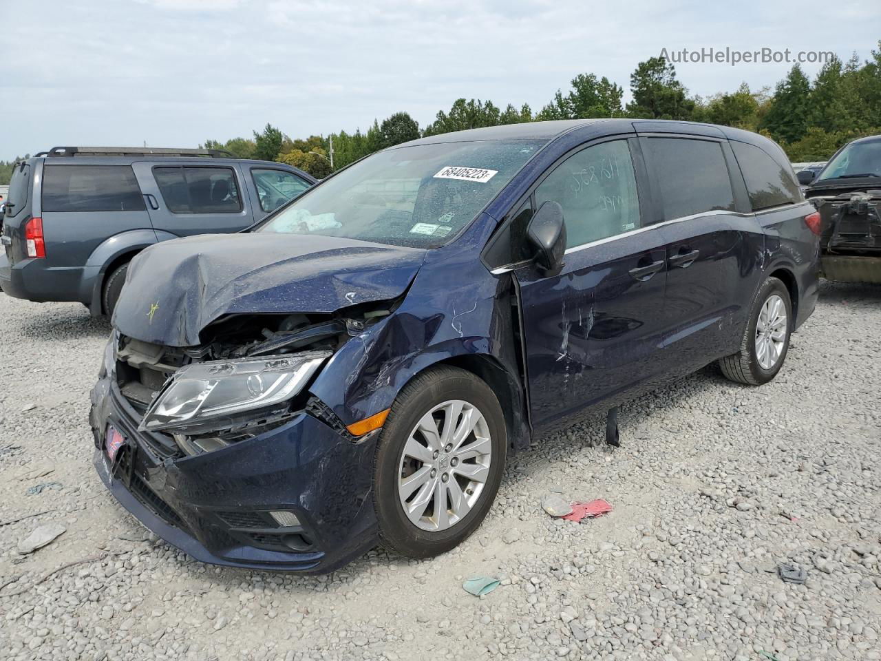 2019 Honda Odyssey Lx Blue vin: 5FNRL6H20KB112826