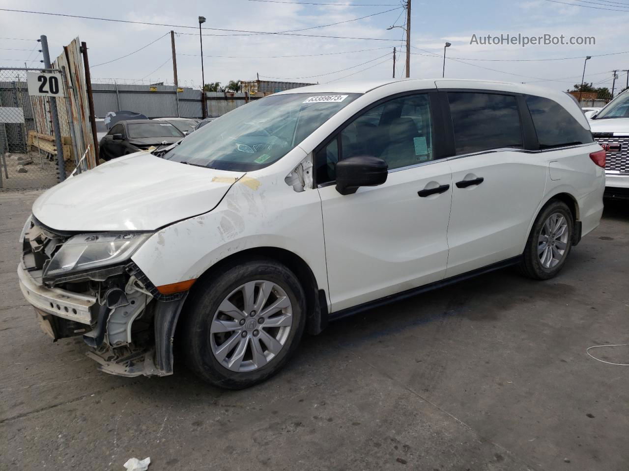 2019 Honda Odyssey Lx White vin: 5FNRL6H21KB115413