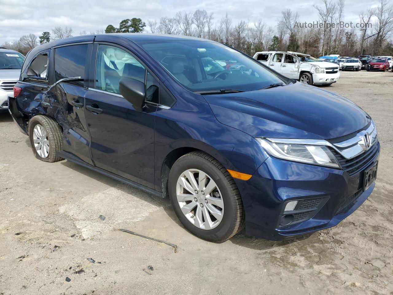 2019 Honda Odyssey Lx Blue vin: 5FNRL6H22KB099755