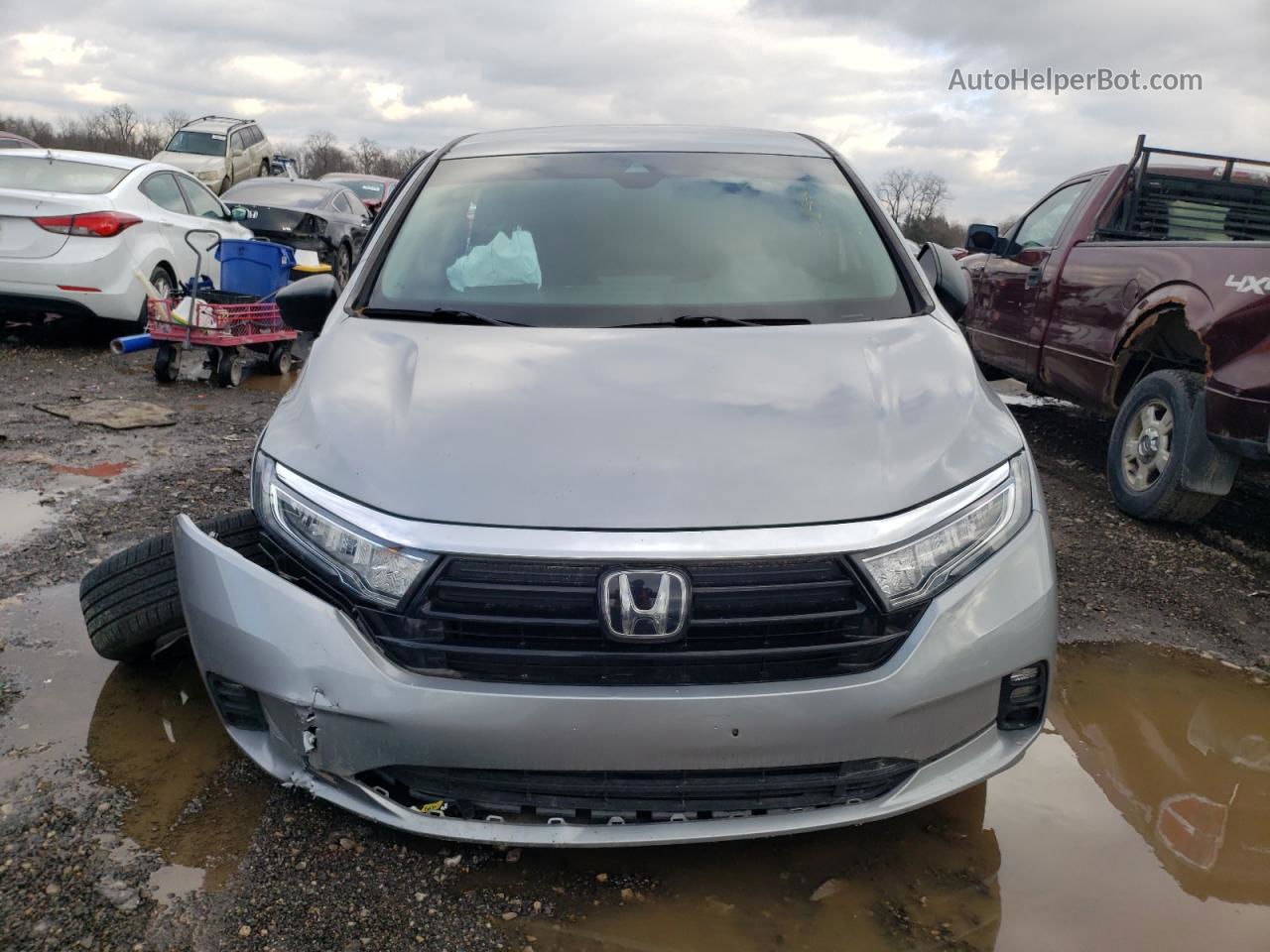 2021 Honda Odyssey Lx Gray vin: 5FNRL6H22MB004954