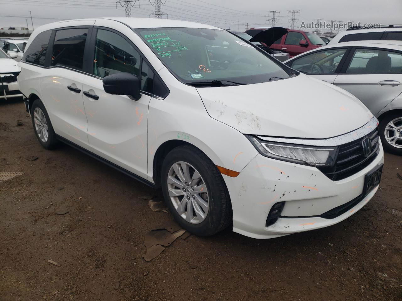 2021 Honda Odyssey Lx White vin: 5FNRL6H26MB031090