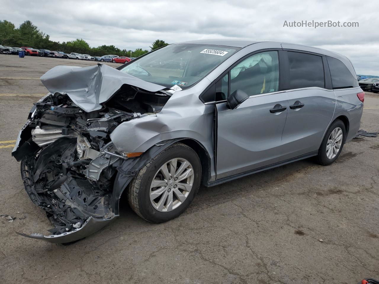 2021 Honda Odyssey Lx Silver vin: 5FNRL6H29MB024019