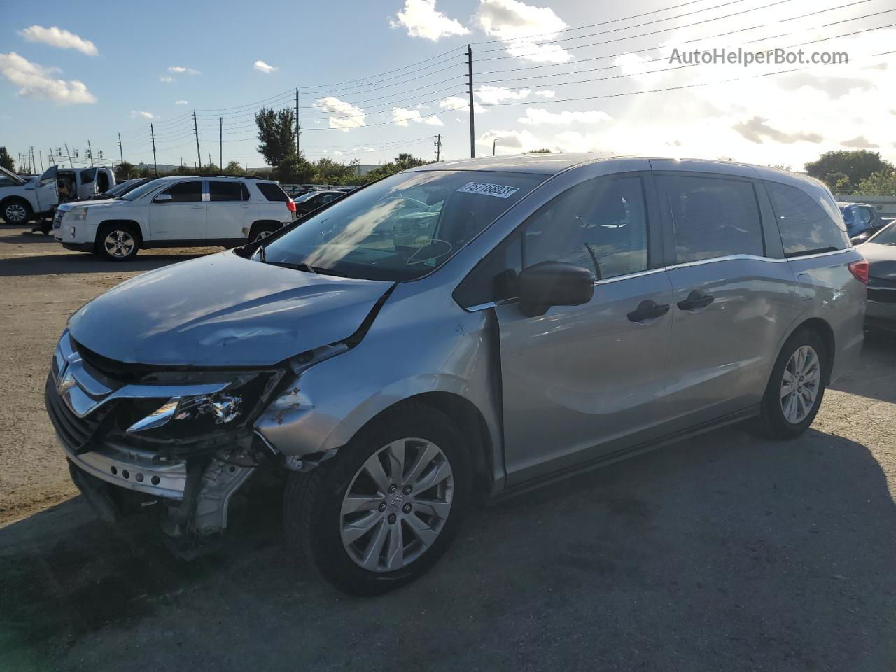 2019 Honda Odyssey Lx Gray vin: 5FNRL6H2XKB115863