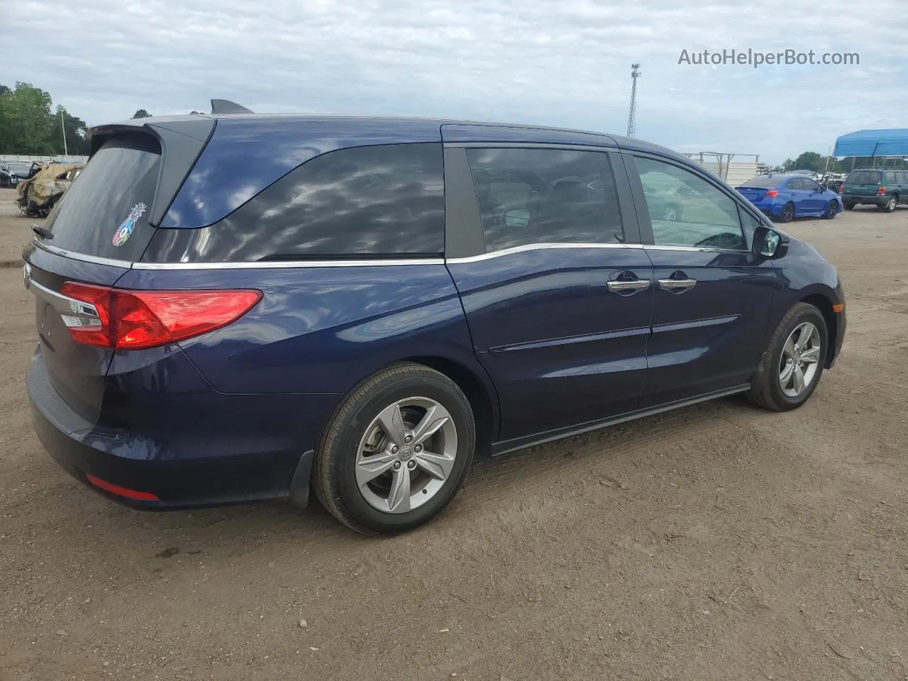 2019 Honda Odyssey Ex Blue vin: 5FNRL6H50KB112884