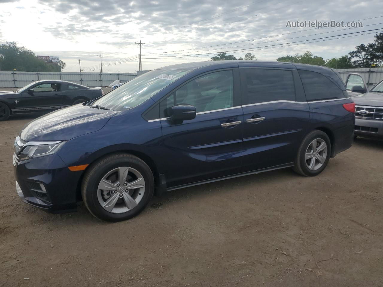 2019 Honda Odyssey Ex Blue vin: 5FNRL6H50KB112884