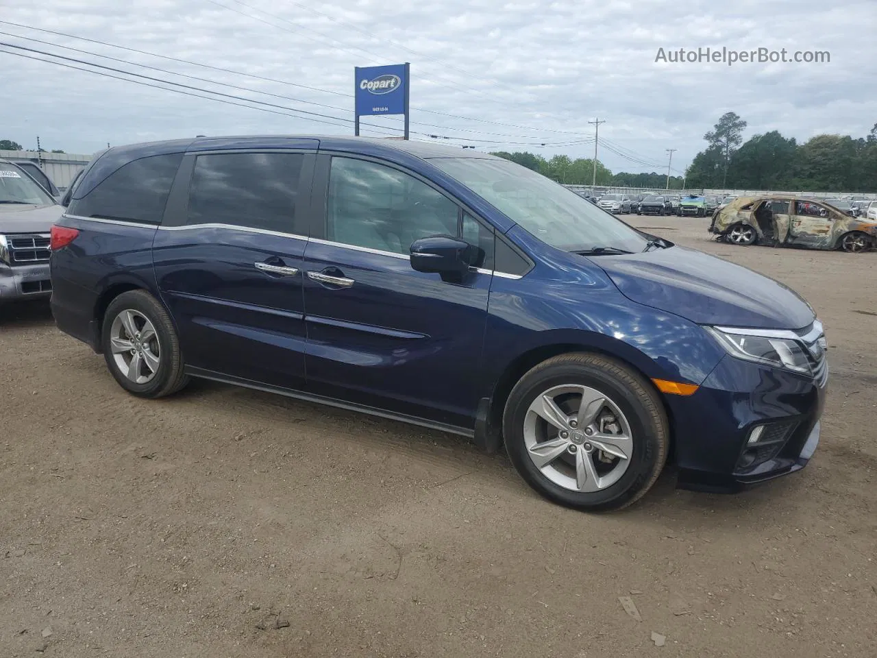 2019 Honda Odyssey Ex Blue vin: 5FNRL6H50KB112884