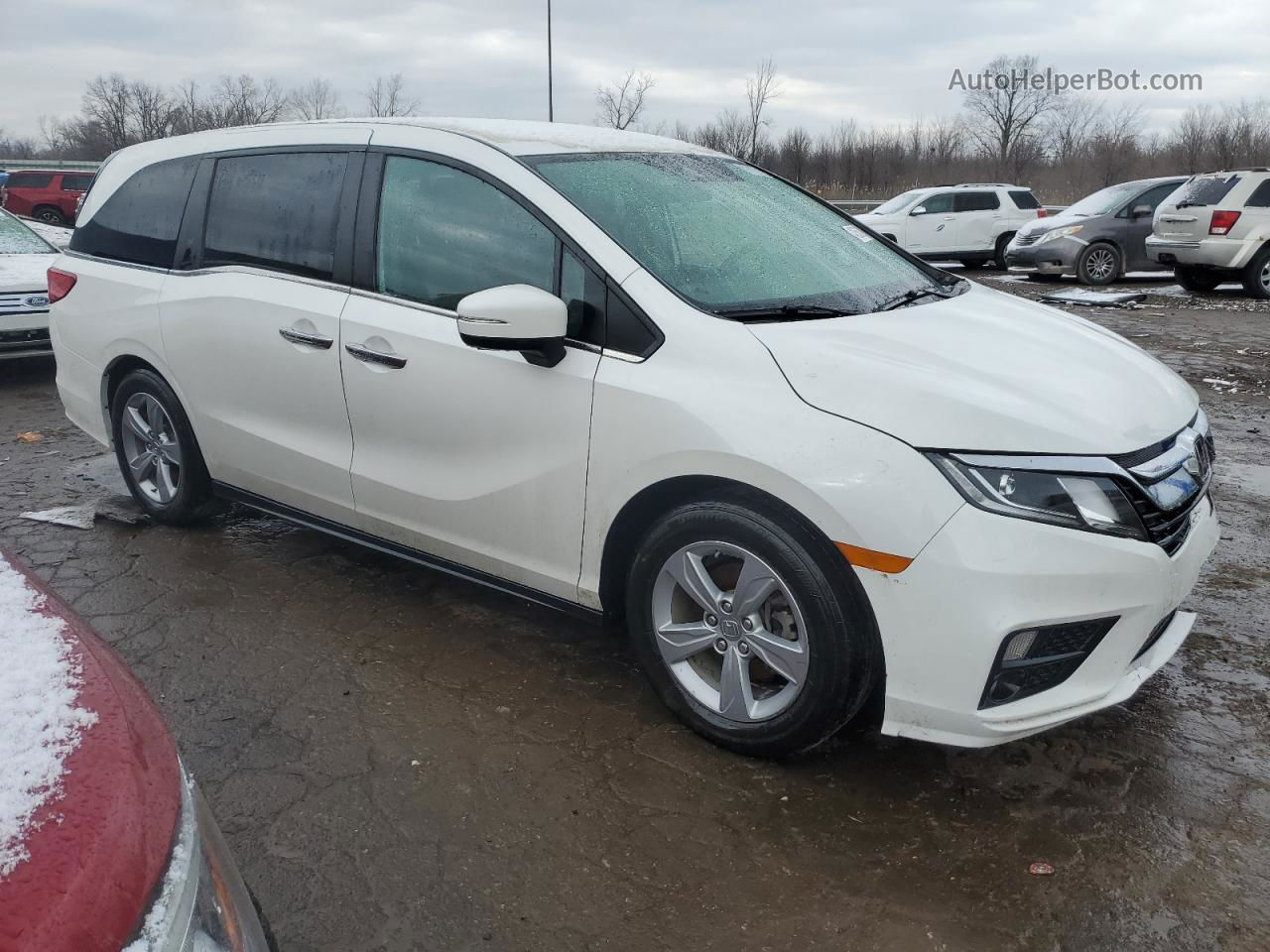 2020 Honda Odyssey Ex White vin: 5FNRL6H50LB070315