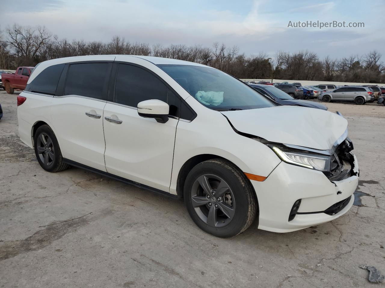 2021 Honda Odyssey Ex White vin: 5FNRL6H50MB022282