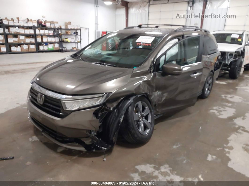 2021 Honda Odyssey Ex Gray vin: 5FNRL6H50MB031418