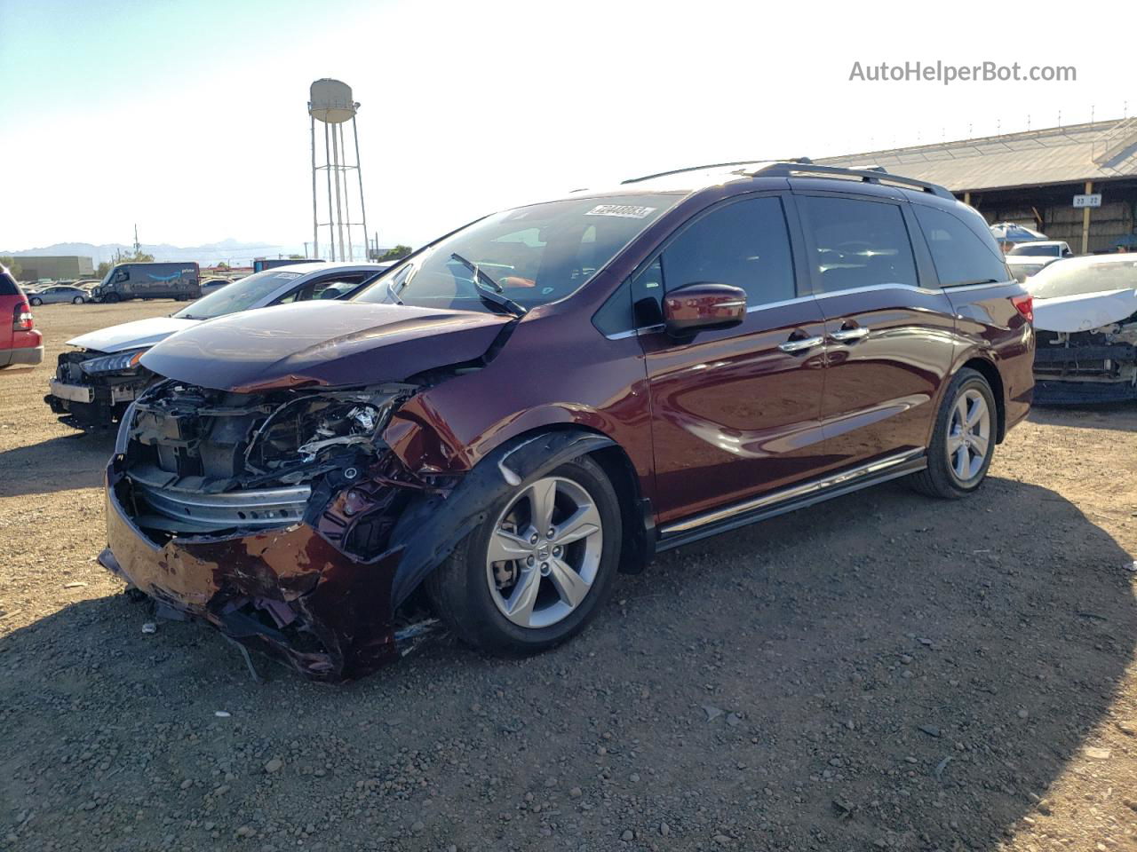 2020 Honda Odyssey Ex Maroon vin: 5FNRL6H51LB004601