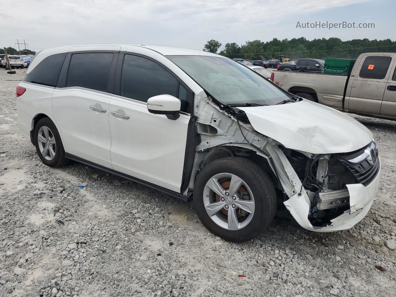 2020 Honda Odyssey Ex White vin: 5FNRL6H52LB062068