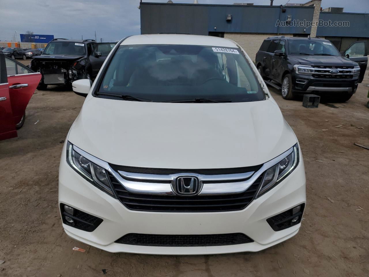 2019 Honda Odyssey Ex White vin: 5FNRL6H53KB089830