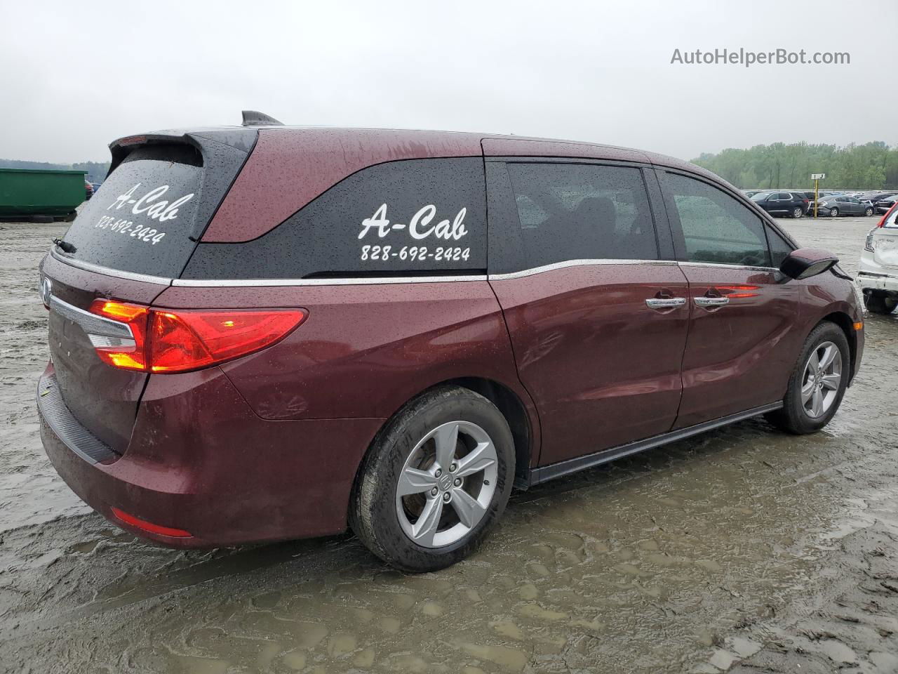 2019 Honda Odyssey Ex Burgundy vin: 5FNRL6H53KB096440