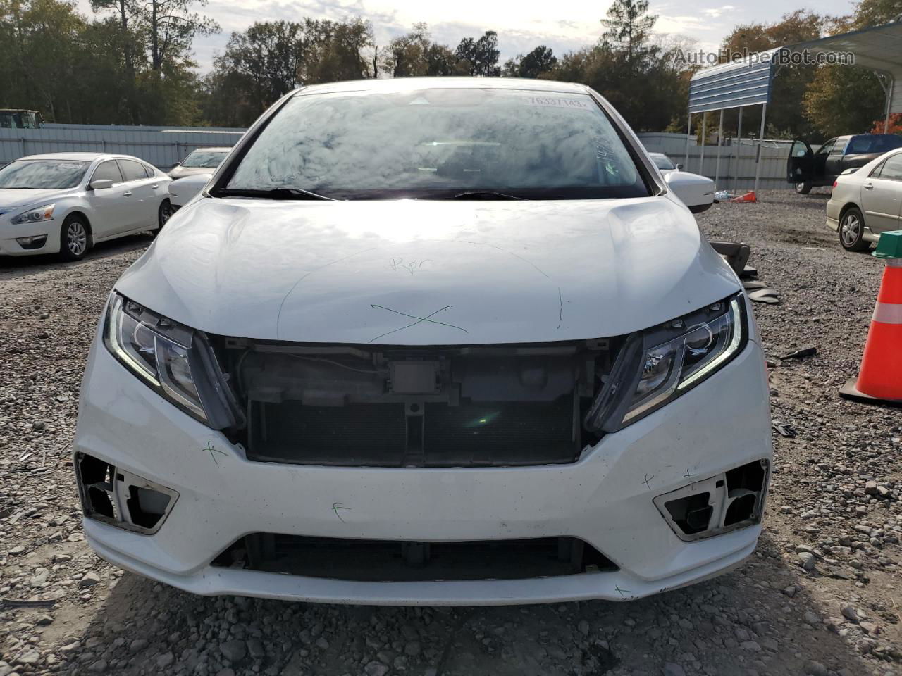 2020 Honda Odyssey Ex White vin: 5FNRL6H53LB050401