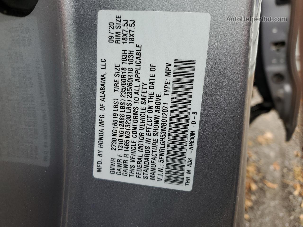 2021 Honda Odyssey Ex Silver vin: 5FNRL6H53MB012071