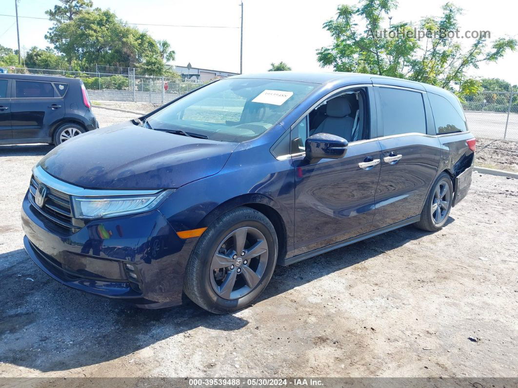 2021 Honda Odyssey Ex Dark Blue vin: 5FNRL6H53MB029839