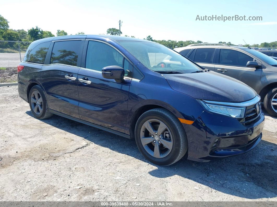 2021 Honda Odyssey Ex Dark Blue vin: 5FNRL6H53MB029839