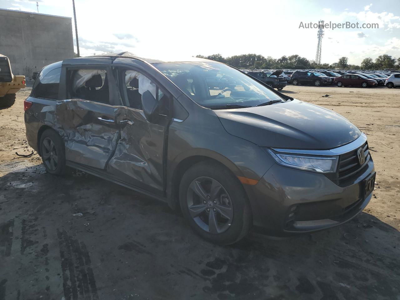 2021 Honda Odyssey Ex Gray vin: 5FNRL6H53MB043725