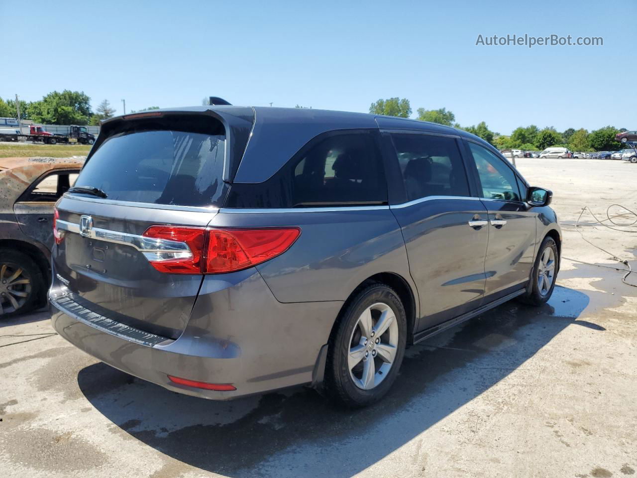 2019 Honda Odyssey Ex Серый vin: 5FNRL6H54KB007619