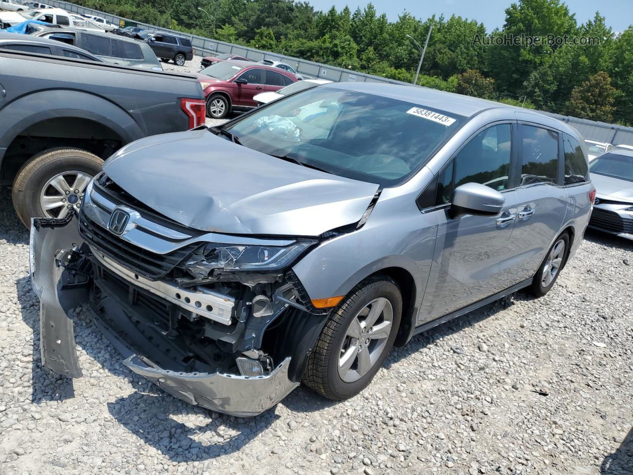 2019 Honda Odyssey Ex Silver vin: 5FNRL6H54KB018071