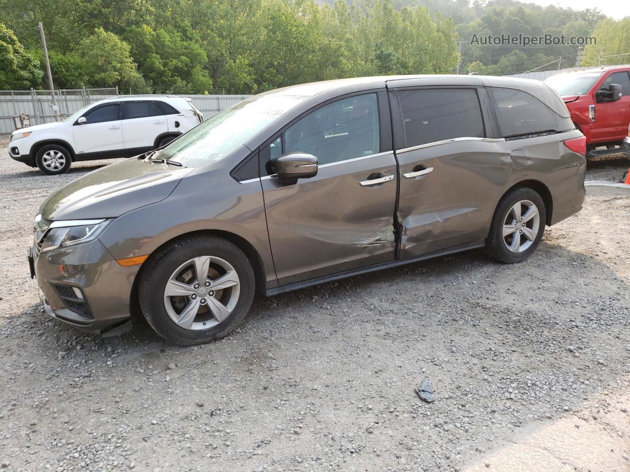 2020 Honda Odyssey Ex Gray vin: 5FNRL6H54LB054683