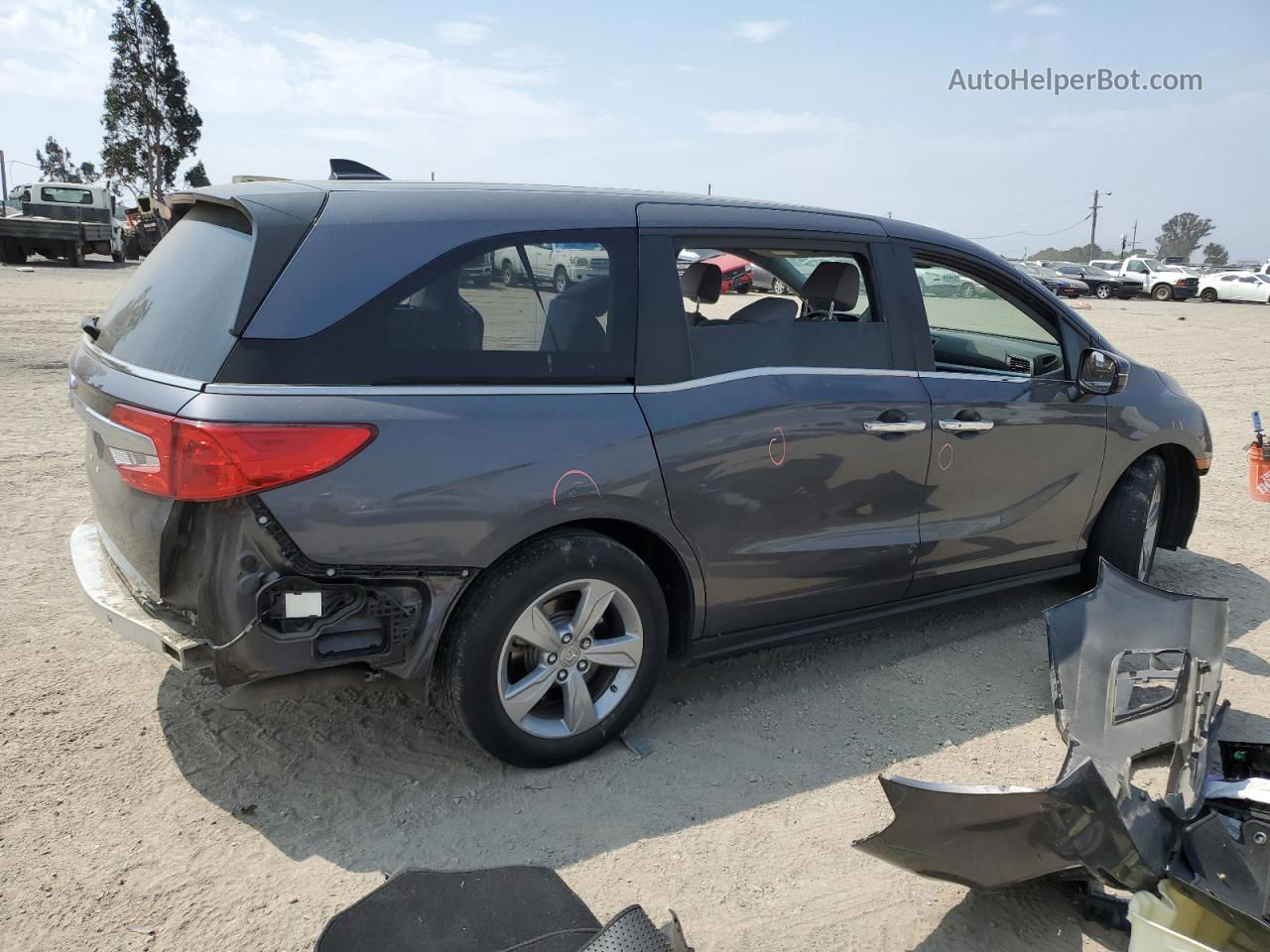 2019 Honda Odyssey Ex Gray vin: 5FNRL6H55KB077713