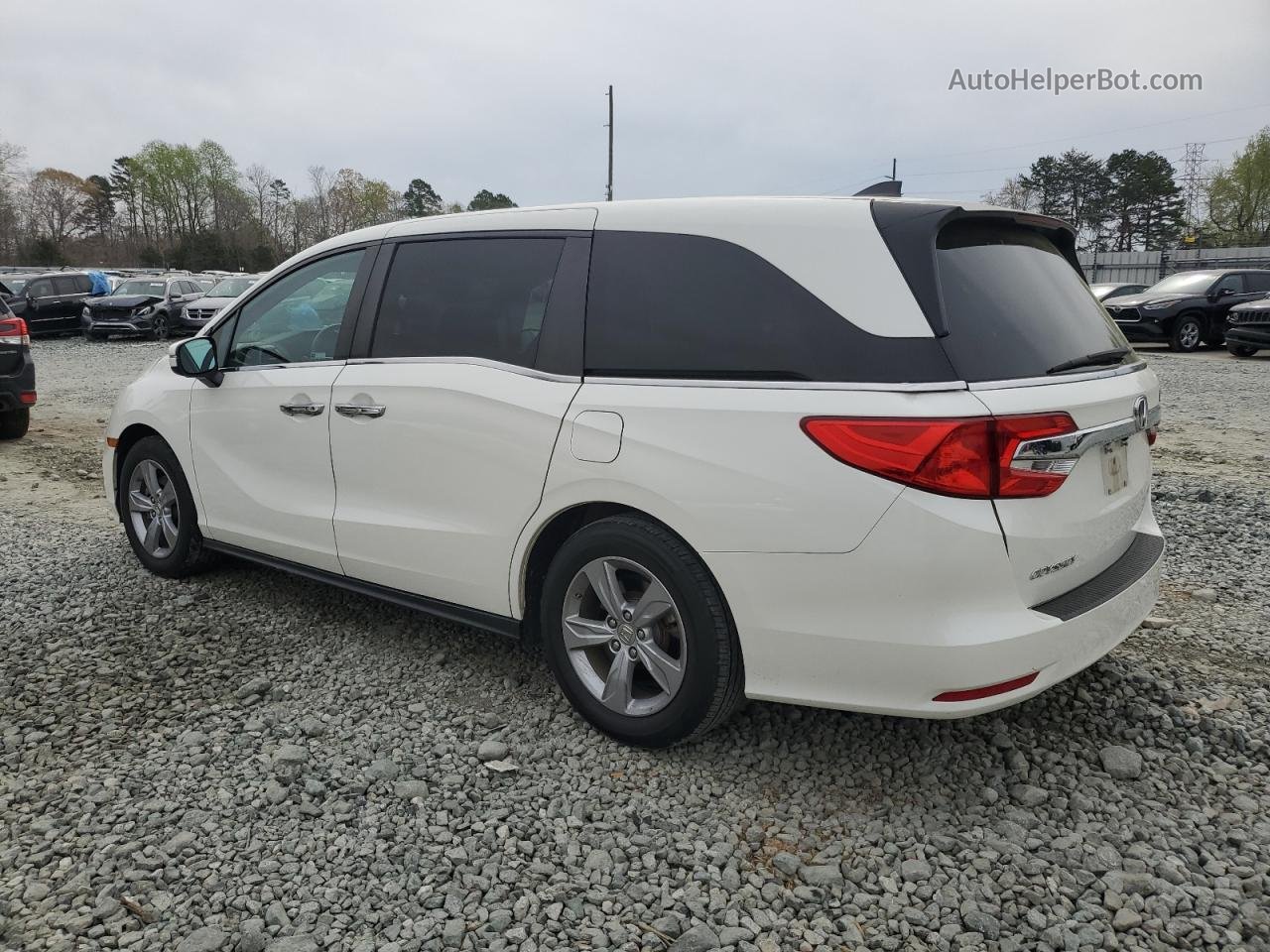 2019 Honda Odyssey Ex White vin: 5FNRL6H56KB012255