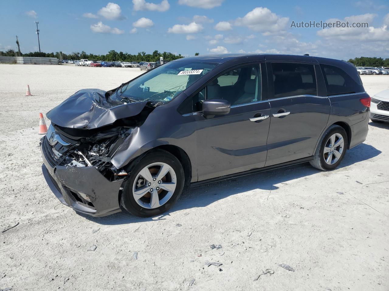 2019 Honda Odyssey Ex Gray vin: 5FNRL6H56KB050438