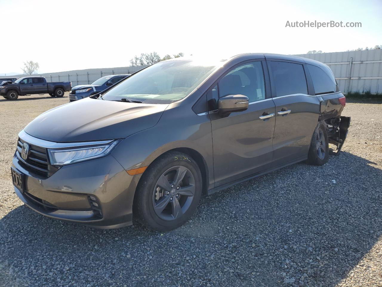 2021 Honda Odyssey Ex Серый vin: 5FNRL6H56MB035411