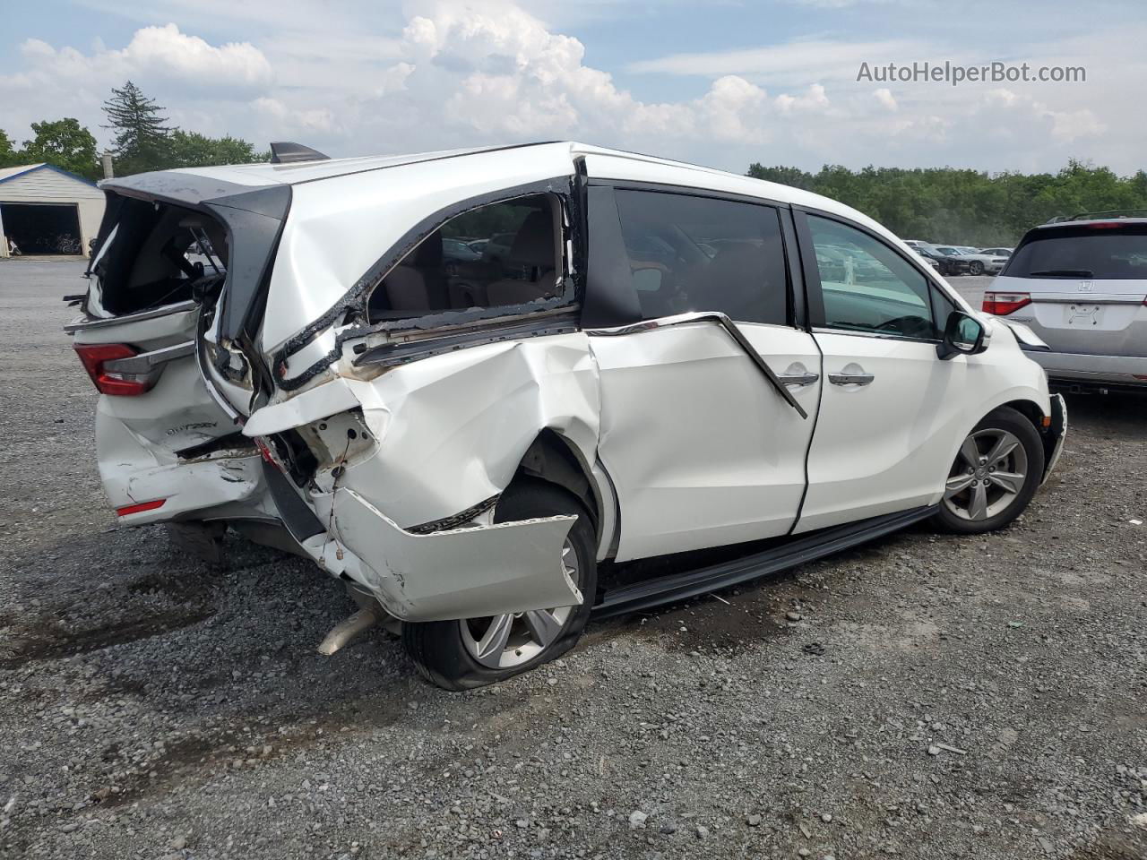 2020 Honda Odyssey Ex White vin: 5FNRL6H57LB058307