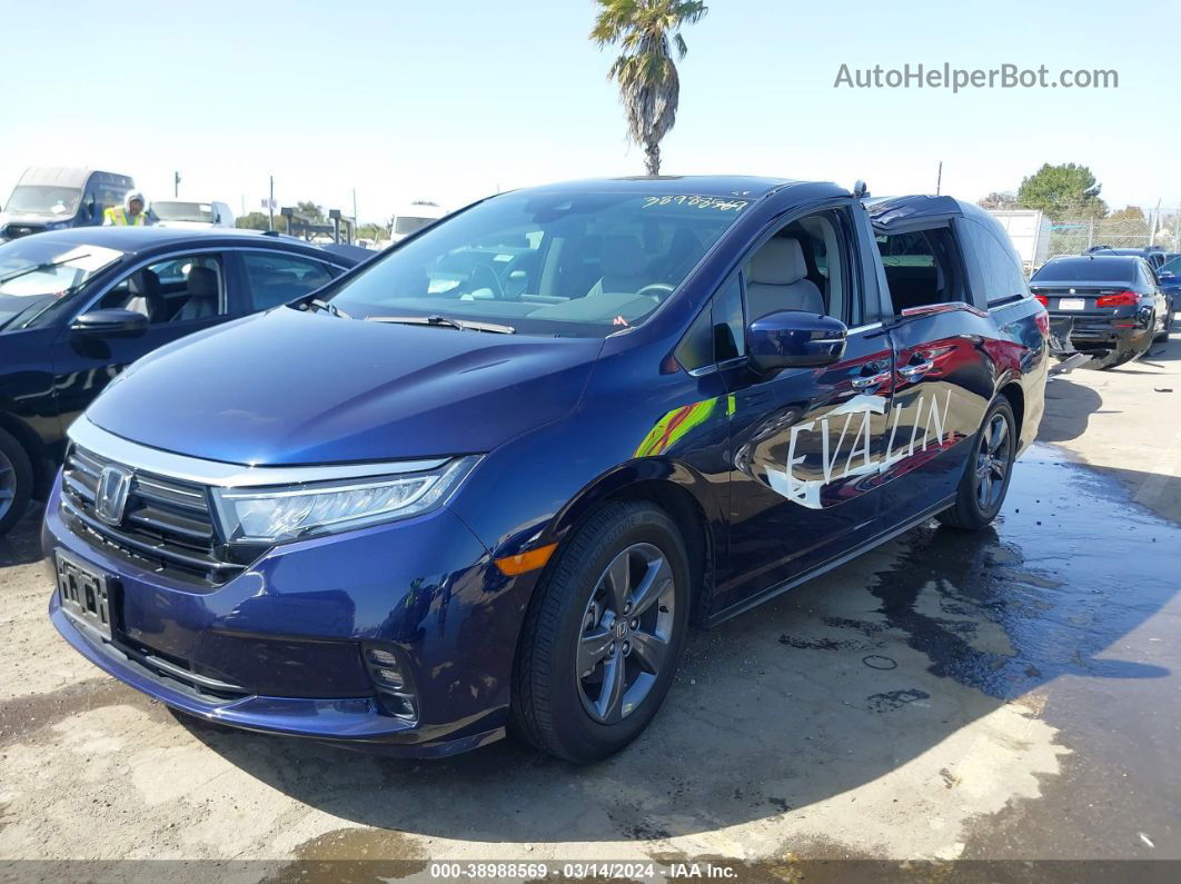 2021 Honda Odyssey Ex Blue vin: 5FNRL6H58MB018786