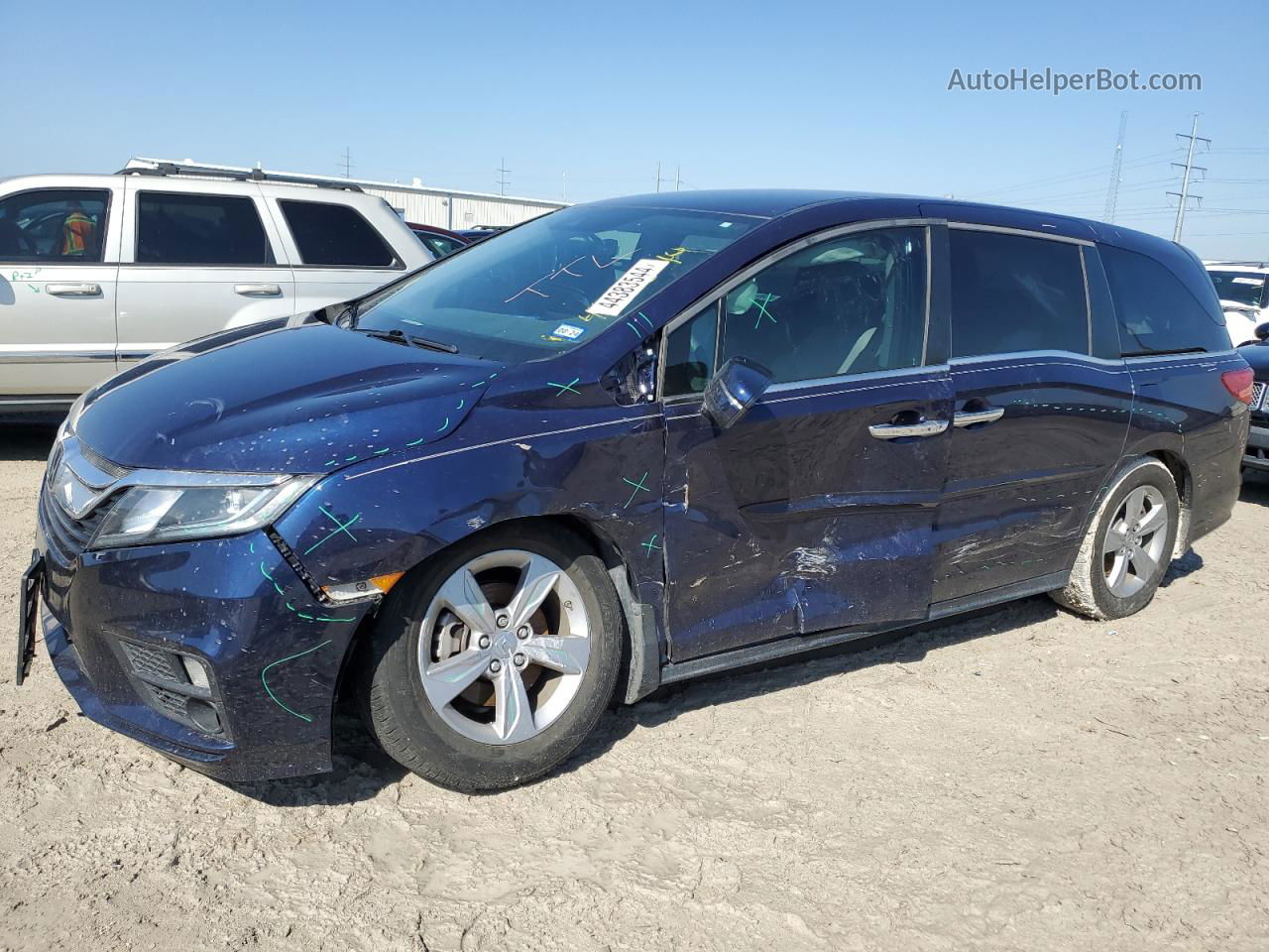 2019 Honda Odyssey Ex Blue vin: 5FNRL6H59KB102614