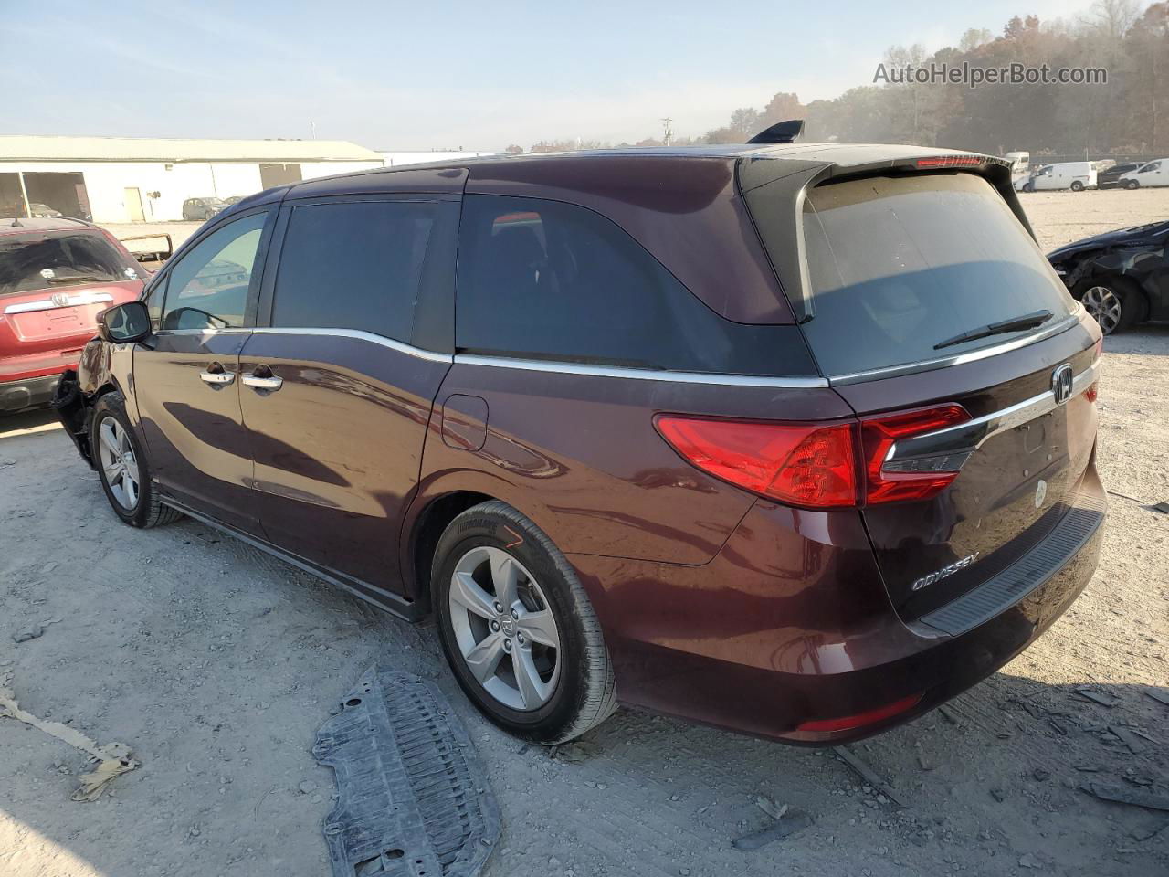 2019 Honda Odyssey Ex Burgundy vin: 5FNRL6H5XKB073821