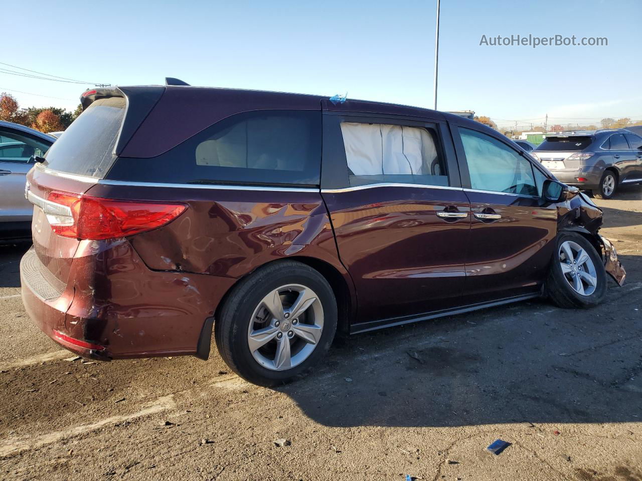 2019 Honda Odyssey Ex Maroon vin: 5FNRL6H5XKB073835